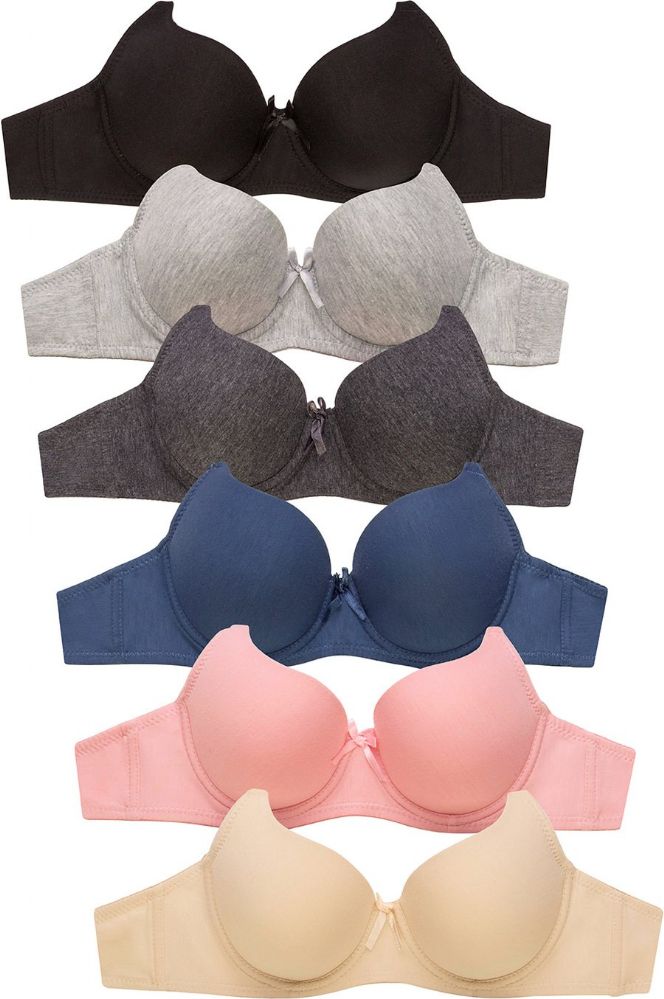 288 Wholesale Sofra Ladies Plain Cotton Bra -B CuP-Box Only - at
