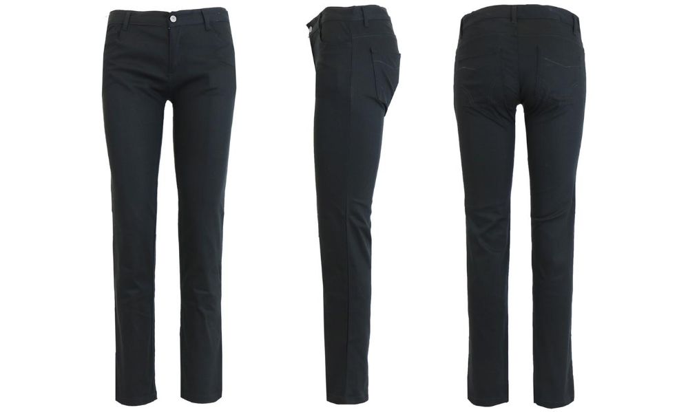 36 Pairs Women's Cotton Skinny Chino Pencil Stretch Pants Black Size 14 - Womens  Pants - at 