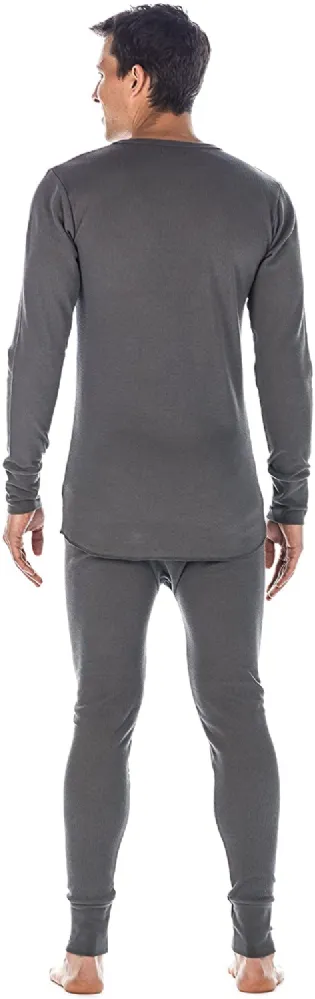 Yacht And Smith Mens Thermal Underwear Set In Gray Size 2xlarge - at -   