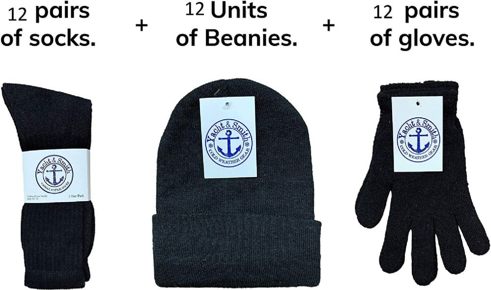 36 Pieces Yacht & Smith Winter Beanies, Wholesale Bulk Cold