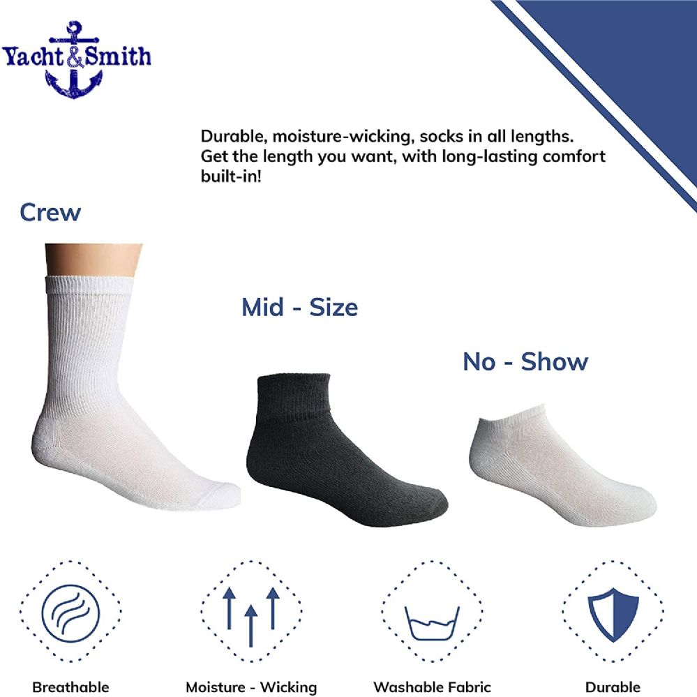 5000 Wholesale Yacht & Smith Womens Light Weight No Show Ankle Socks ...