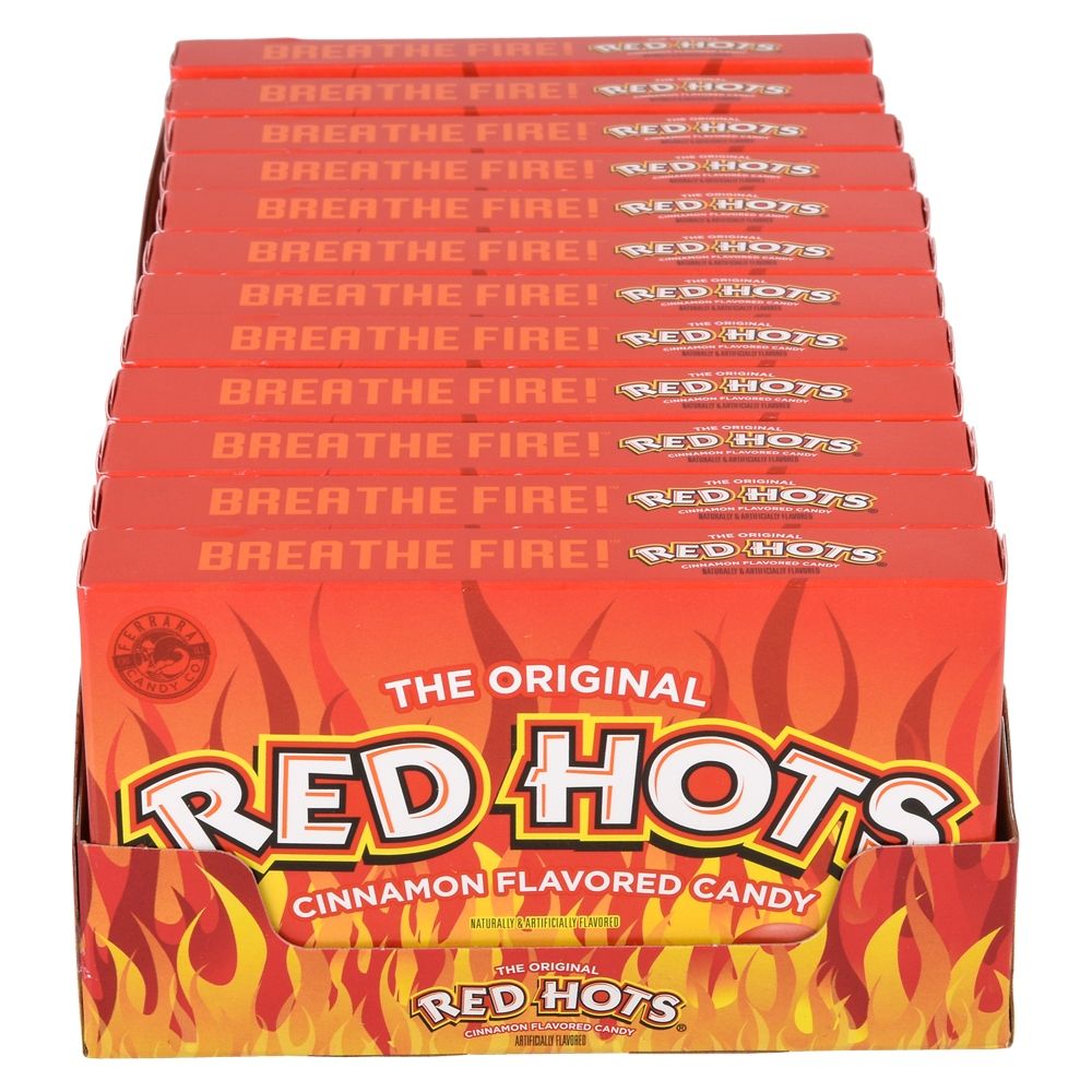 12 of Red Hots Theater Box Candy 5.5ox