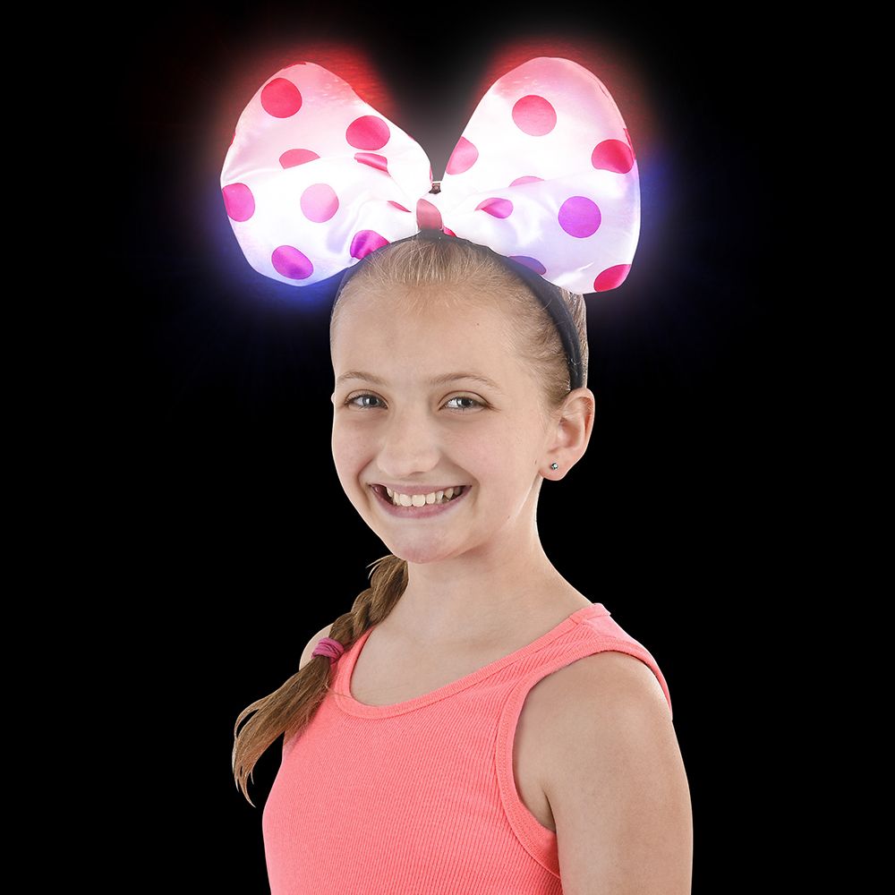 72 pieces LighT-Up Polka Dot Bow Headband - Costumes & Accessories