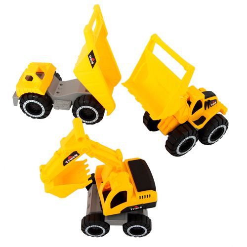 18 pieces of Construction Fleet Vehicles - 3 Piece Set