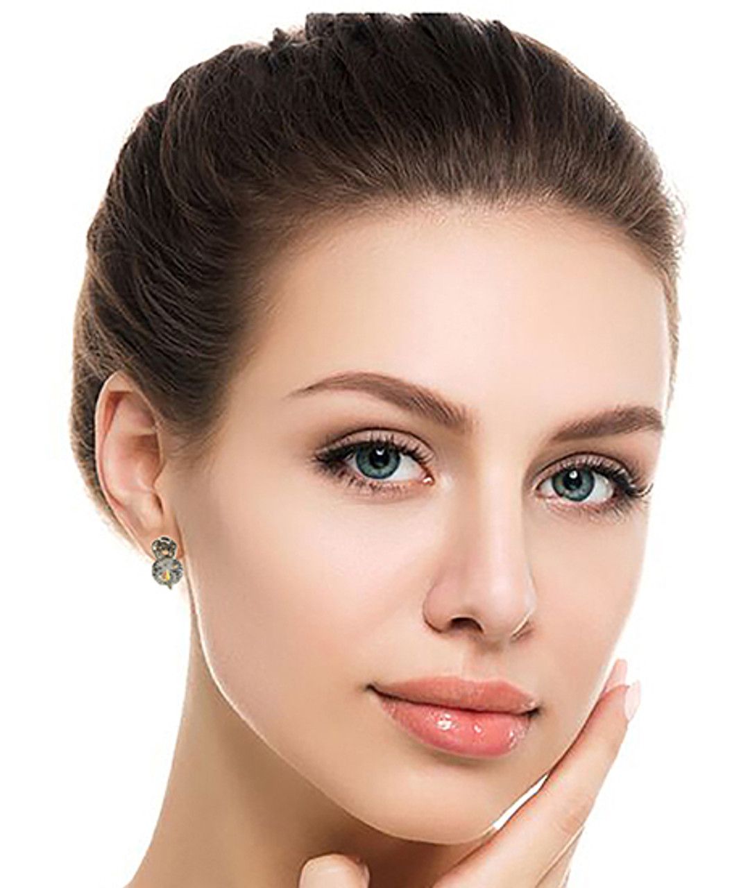 60 Wholesale Silver Tone Cubic Zirconia Stud Earrings