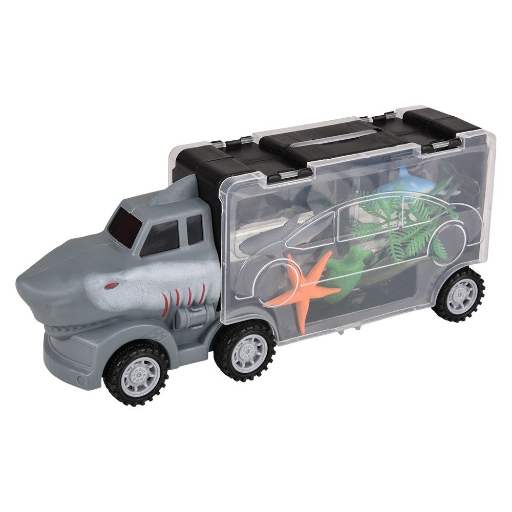 24 pieces 11" Shark Truck And Animal Carrier - Car, Planes, Trains & Bikes