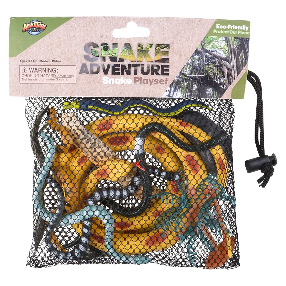 72 pieces of 12pc Snake Mesh Bag Play Set