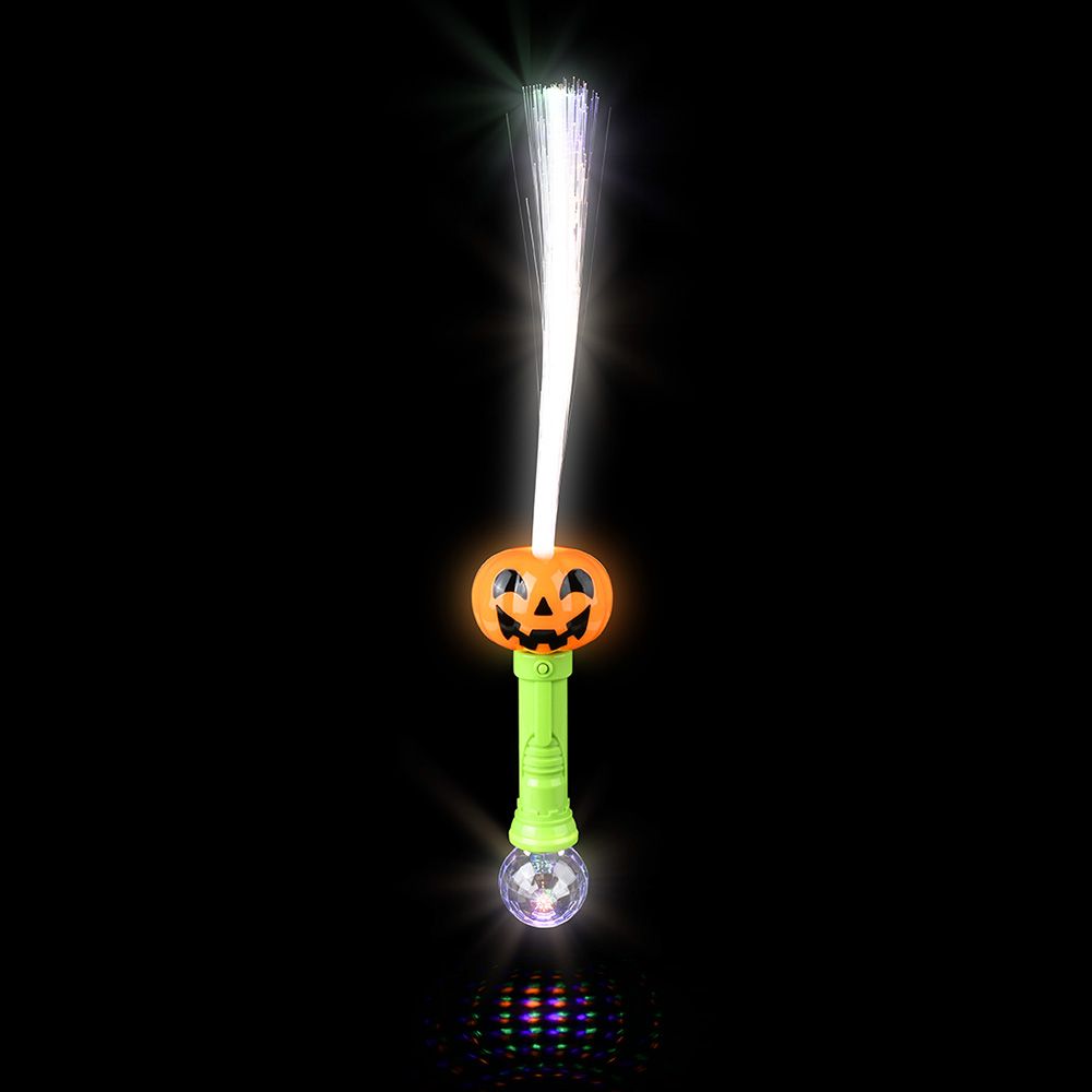 36 of 21 inch LighT-Up Jack O Lantern Fiber Optic Wand