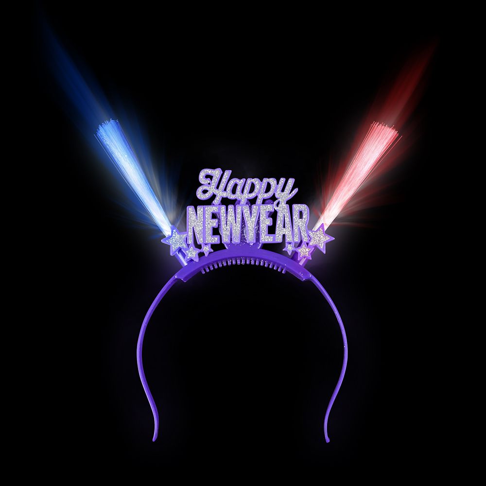 144 pieces LighT-Up Happy New Year Headband - Costumes & Accessories