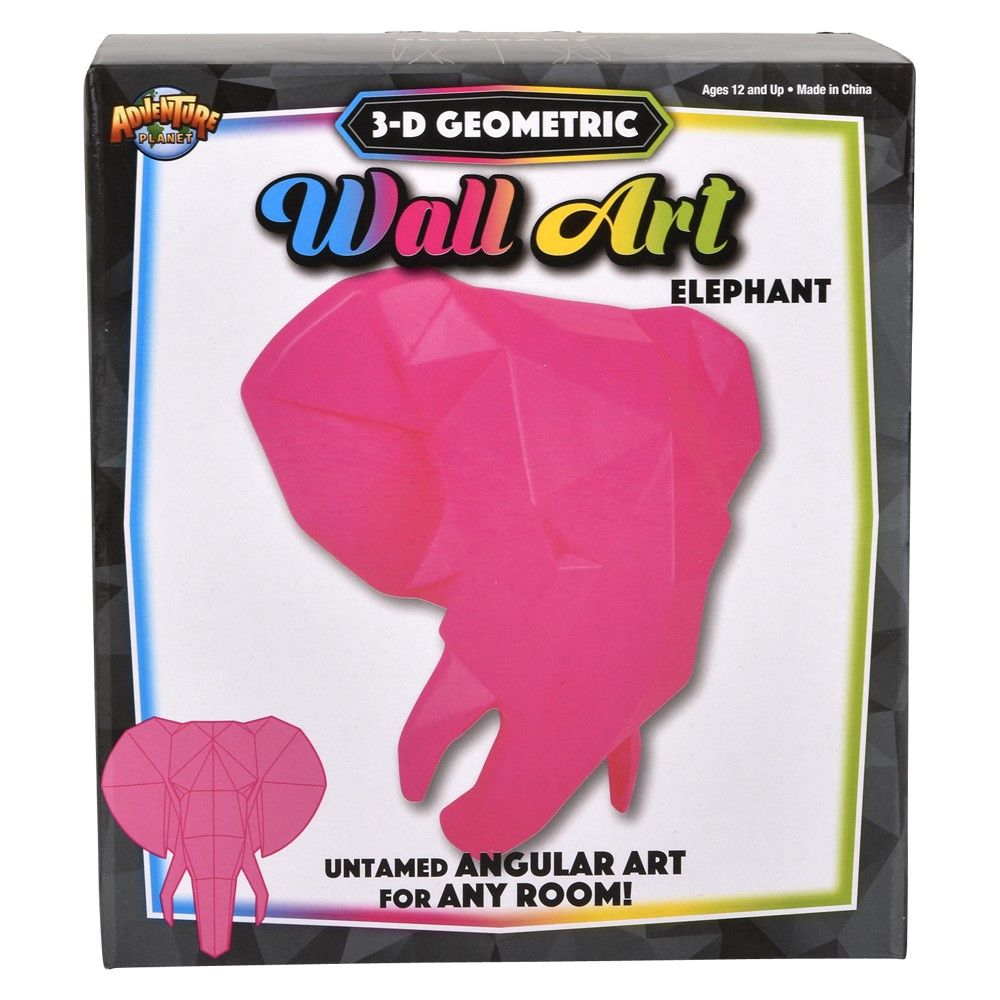 24 pieces Elephant Geometric Wall Art 4.25" - Wall Decor