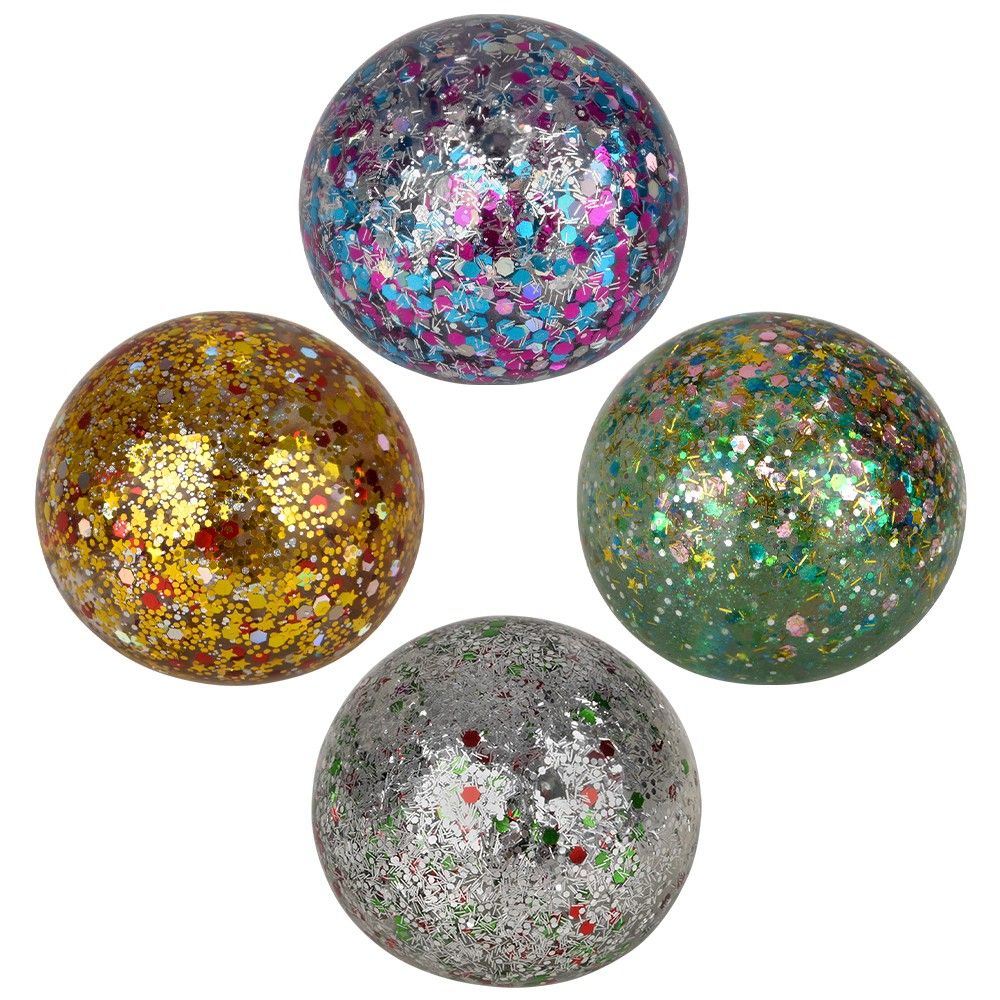 72 pieces 2.4" Sparkle Squeezy Sugar Ball 12ct - Slime & Squishees