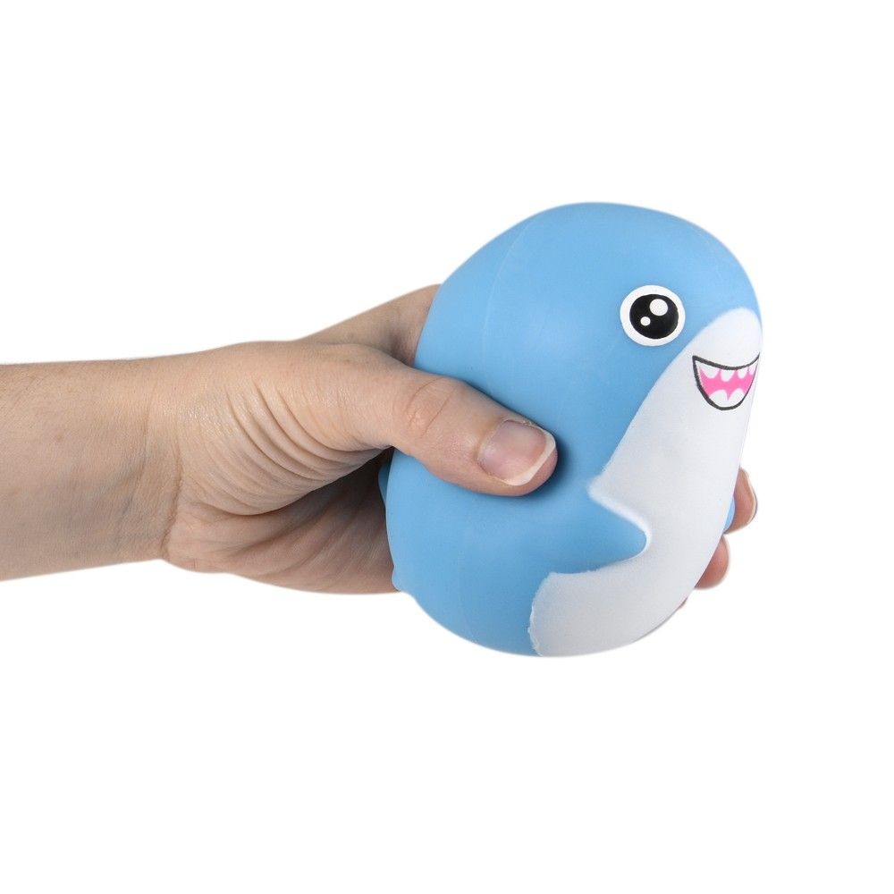 72 pieces Squish And Stretch Shark 3.75 Inch 12ct - Slime & Squishees