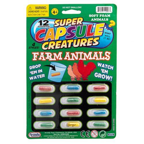 24 Wholesale Super Capsule Creatures - 12 Piece Set