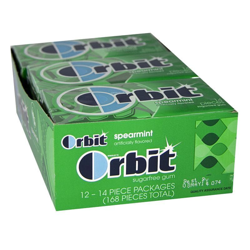 48 Wholesale Orbit Spearmint Gum - 14 Pieces