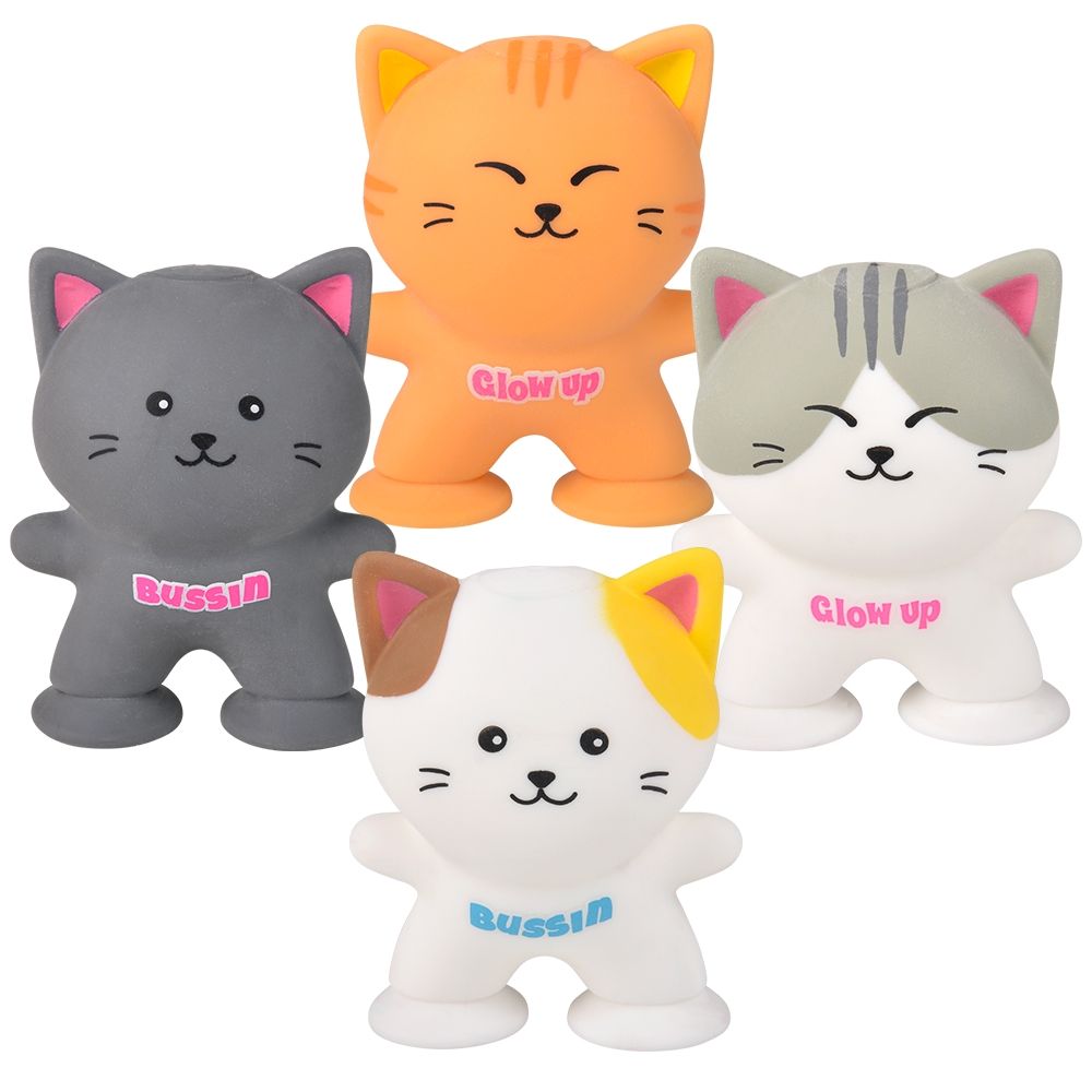 144 Wholesale (t) 3" Suction Squeeze Cat 12ct