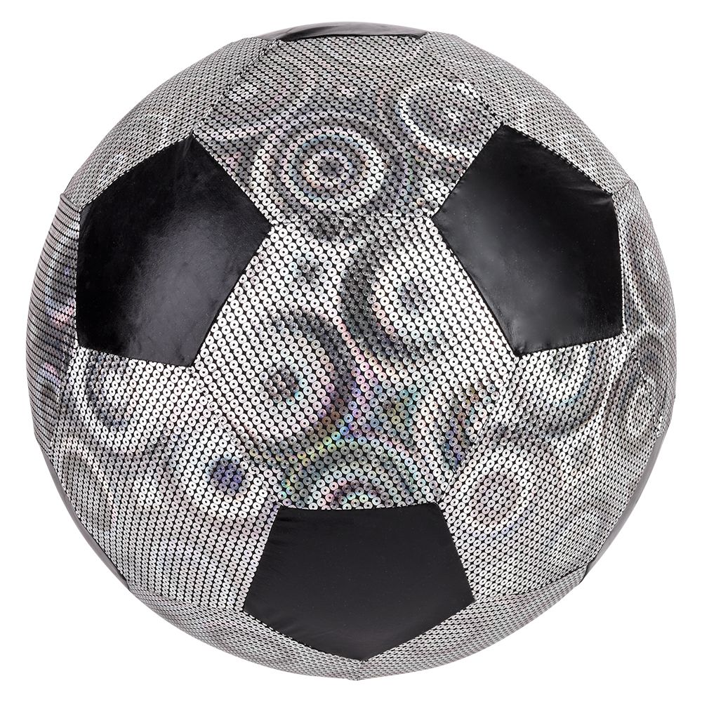 48 pieces Silver Shiny Metallic Fabric Soccer Ball 16 inch  48/24 - Balls