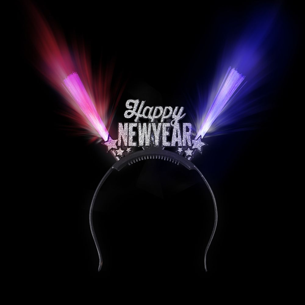 144 pieces LighT-Up Happy New Year Headband - Costumes & Accessories