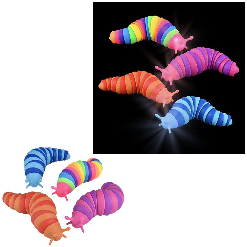 96 pieces 7" LighT-Up Wiggle Sensory Slug 12ct - Store