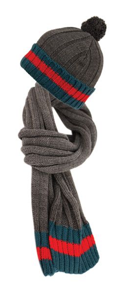 12 Wholesale Stripe Cuff Cable Knit Beanie With Pom Pom & Scarf Sets Assorted