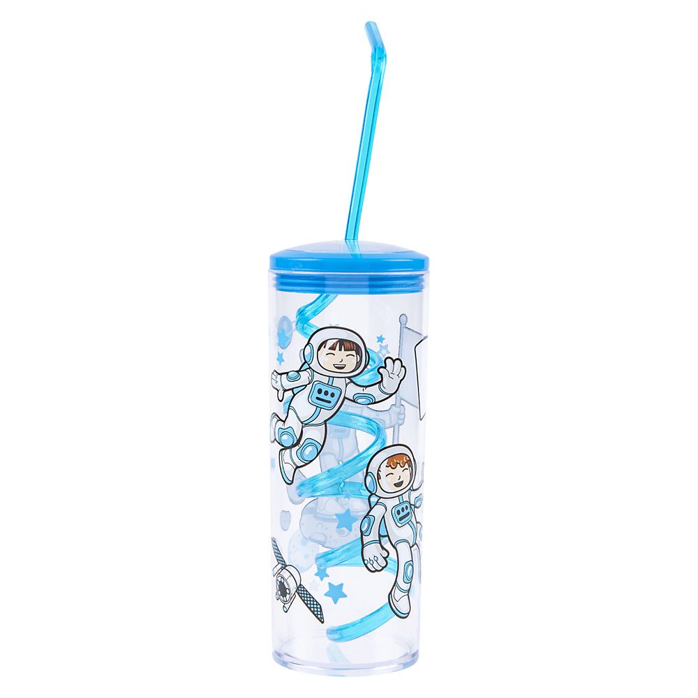48 pieces Space Cup With Twisty Straw 11oz - Drinking Water Bottle