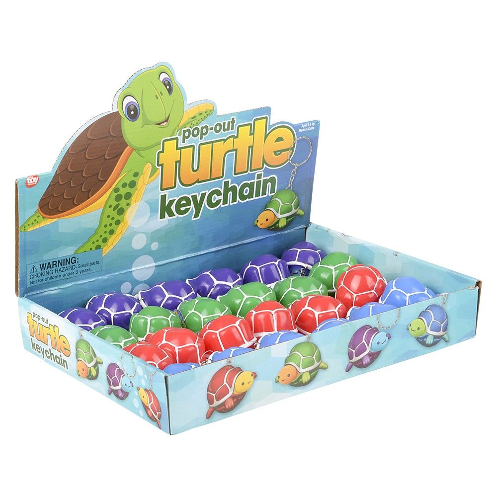 288 pieces 2" Pop Out Turtle Keychain - Key Chains
