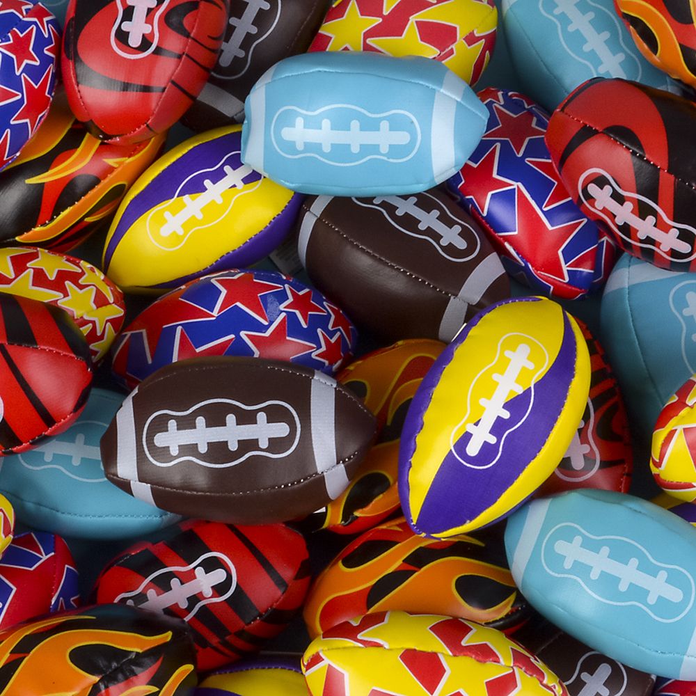 300 pieces 3.5" Soft Stuff Football Assortment - Balls
