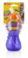 48 Wholesale Nuby FliP-It Straw Cup, 10 oz