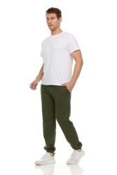 Yacht & Smith Mens Fleece Joggers Pants Green Size Small