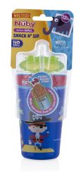 12 Wholesale Nuby Snack N Sip 9 oz for 12 Months Up