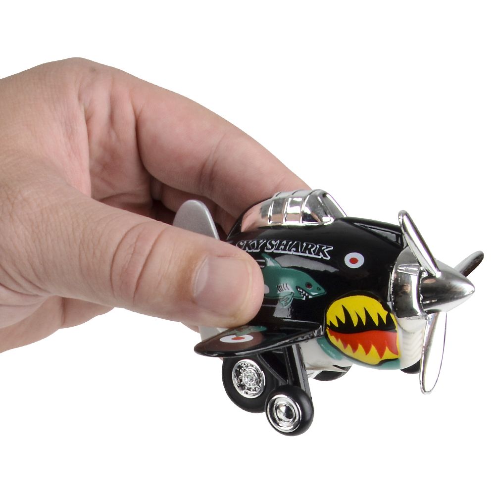 144 pieces 3.5 inch DiE-Cast Pull Back Skyshark Plane - Car, Planes, Trains & Bikes