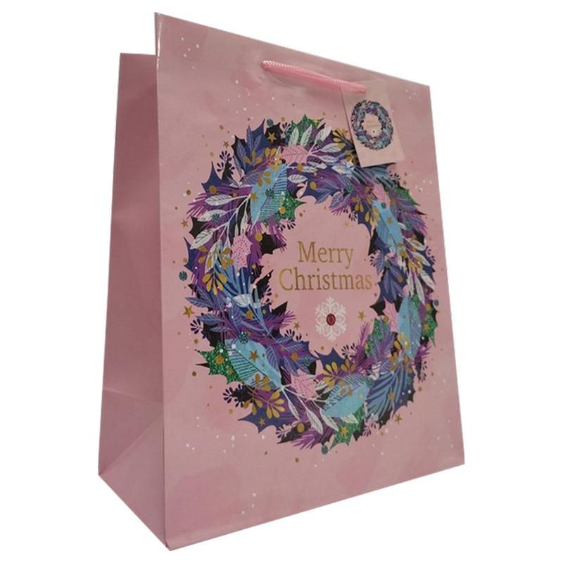 96 Pieces 2pk Large Christmas Bag Glossy - Christmas Gift Bags and Boxes