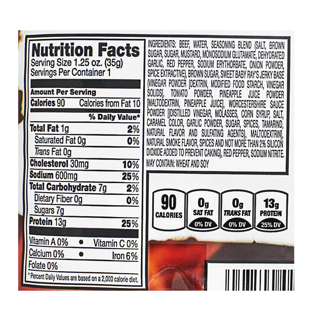 48 pieces of Bridgford Sweet N' Spicy Beef Jerky - 1.25 oz