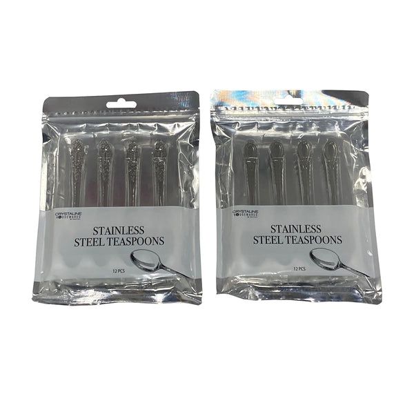48 pieces 12 Pcs Stainless Steel Teaspoons Set - Kitchen Cutlery