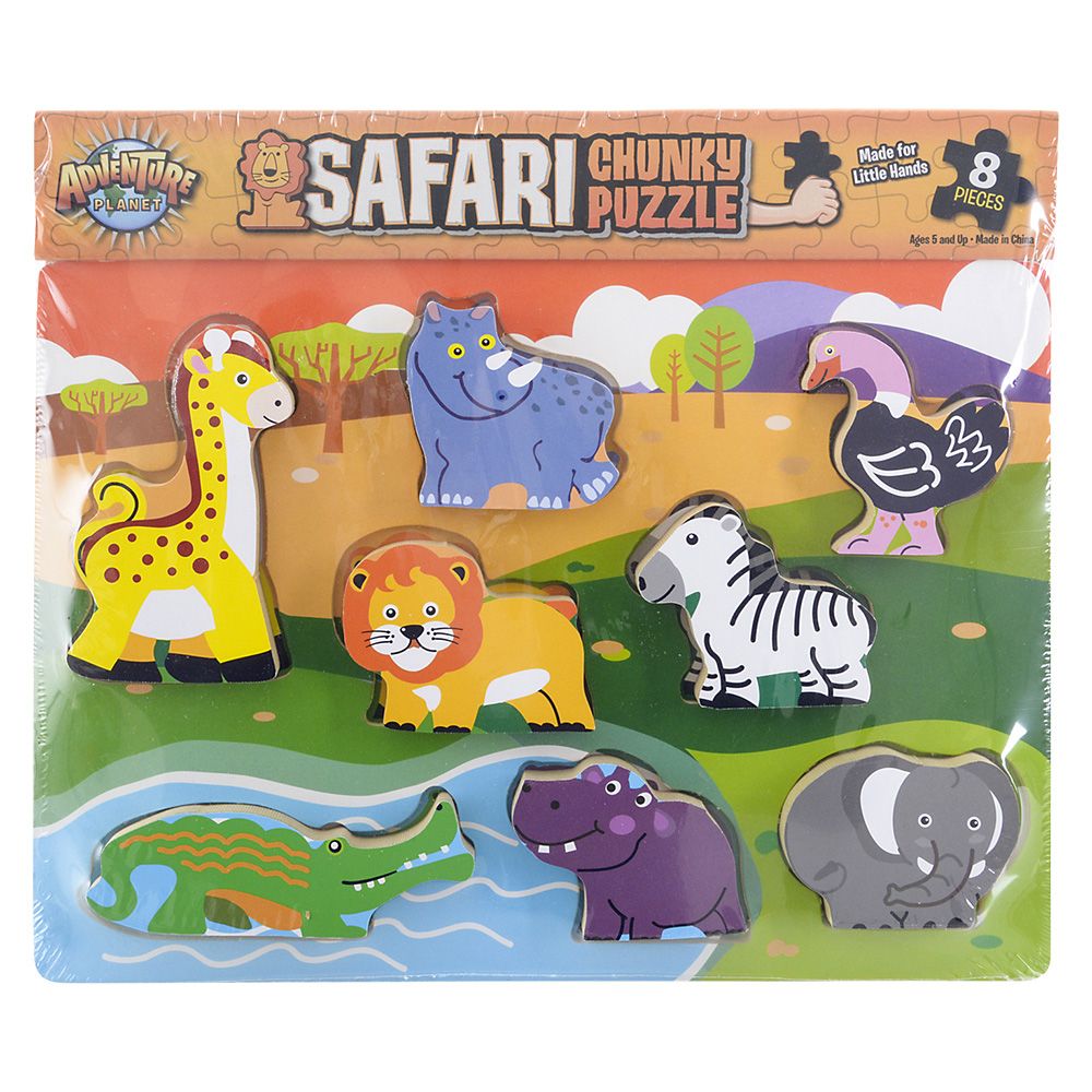 24 Pieces of 11.75" X 10.25" 8 Pc Chunky Safari Theme Puzzle