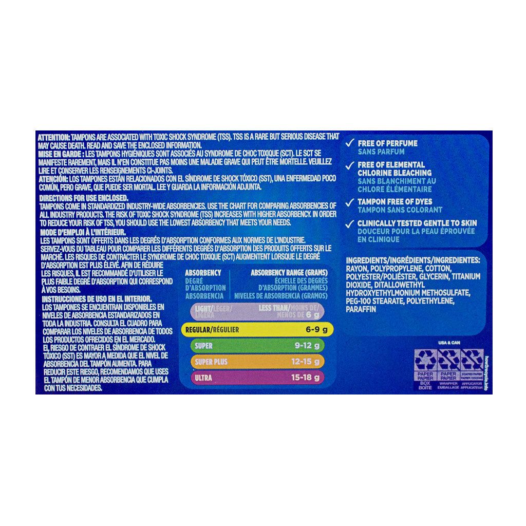24 Pieces of Tampax Regular Biodegradable Tampons - Box Of 10