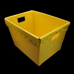 4 Pieces of Yellow Plastic Storage Postal Tote