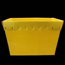 4 Pieces of Yellow Plastic Storage Postal Tote