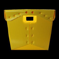 4 Pieces of Yellow Plastic Storage Postal Tote
