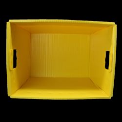 4 Pieces of Yellow Plastic Storage Postal Tote