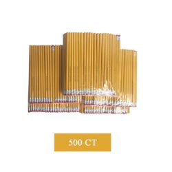 4 Pieces of 500 Ct Yellow Pncils With Eraser , Bulk Pack