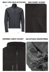 12 Pieces of Mens Hooded WateR-Resistant Soft Shell Full Zip Jacket In Burgundy C