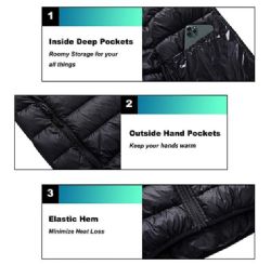 12 of Mens Packable DowN-Like Hooded Puffer Jacket Olive C