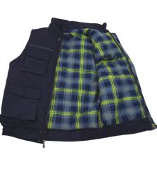 12 of Mens Multiple Pocket Water Resistant Utility Padded Vest Navy C