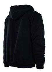 12 of Big Mens Solid FuR-Lined Zip Up Hoodie Sweatshirt Black