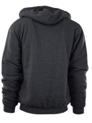 12 of Big Mens Solid FuR-Lined Zip Up Hoodie Sweatshirt Charcoal