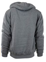 12 of Big Mens Solid FuR-Lined Zip Up Hoodie Sweatshirt Grey