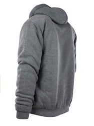 12 of Big Mens Solid FuR-Lined Zip Up Hoodie Sweatshirt Grey