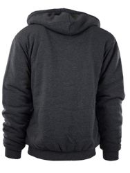12 of Mens Solid FuR-Lined Zip Up Hoodie Sweatshirt Charcoal C