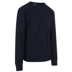 Yacht And Smith Men's Thermal Long Sleeve Shirt In Navy Size M