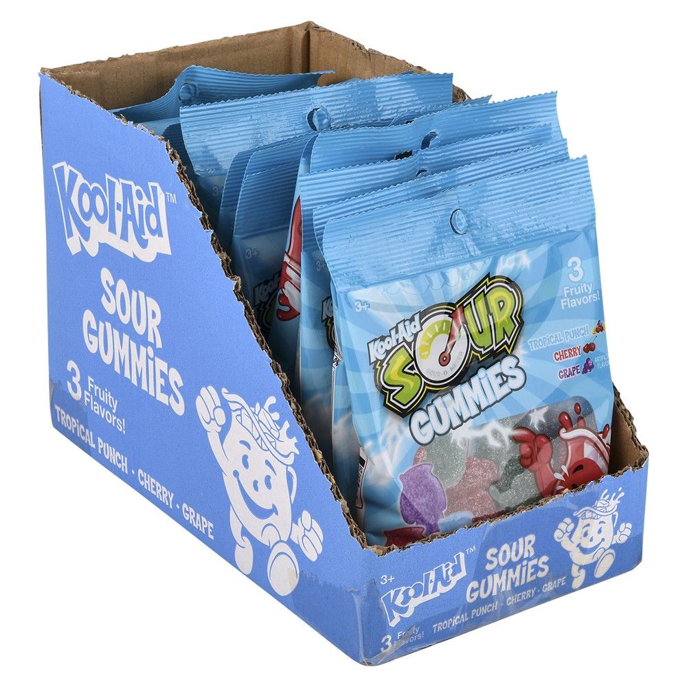 12 pieces Peg Bag KooL-Aid SouR-Sanded Gummy 12ct - Food & Beverage